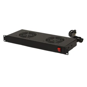 Rack Schrankmontage Server zwei Lüftereinheit Kühlsystem mit 2 Lüftern 110 V schwarz 1 HE - Bild 1 von 3