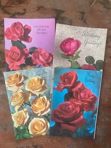 Tarjetas de felicitación de cumpleaños vintage surtidas con temática de rosas tarjetas inglesas limitadas - Imagen 1 de 3