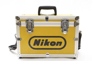 [NEAR MINT] Nikon Vintage Yellow Hard Aluminum Camera Case w/ strap from JAPAN - Picture 1 of 11