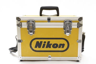 [NEAR MINT] Nikon Vintage Yellow Hard Aluminum Camera Case w/ strap from JAPAN - Image 1 of 4