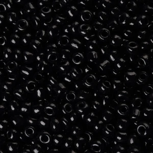 Black Opaque Glass 8/0 3mm Seed Beads - 50g Approx 1100 pcs Small Spacer Beads - Picture 1 of 7