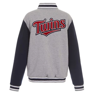 MLB Minnesota Twins Reversible Full Snap Fleece Jacket JHD Embroidered Logos - Bild 1 von 6