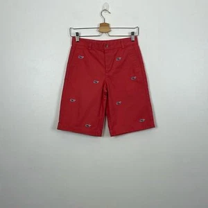 Vineyard Vine Boys 14 Shorts 4 Pocket Whale Design Orange Pink Relaxed Pants - Picture 1 of 10