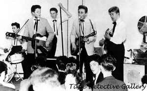 Beatles at New Clubmoor Hall, Liverpool, Eng - 1957 - Vintage Photo Print - Picture 1 of 1