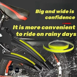 Bike Fender Adjustable Mudguard Front/Rear Fender Set Cycling Fenders - Picture 1 of 5
