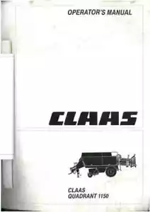 Claas Ballenpresse Quadrant 1150 Bedienungsanleitung - Bild 1 von 1