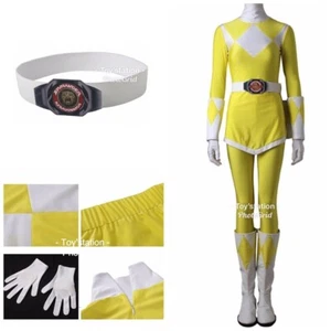 Mighty Morphin Power Rangers Cosplay Costume Yellow Sabertooth Tiger - Picture 1 of 5