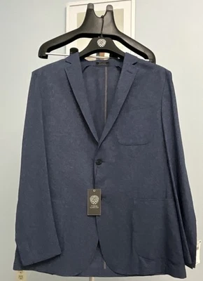 Casaco Vince Camuto Air Sport azul sólido não estruturado perfurado tamanho GG novo com etiquetas 295$ - Imagem 1 de 4