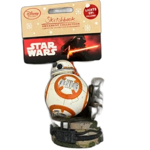 NWT Disney Store BB-8 Star Wars Ornament Light Up Sketchbook Christmas Ornament - Picture 1 of 3