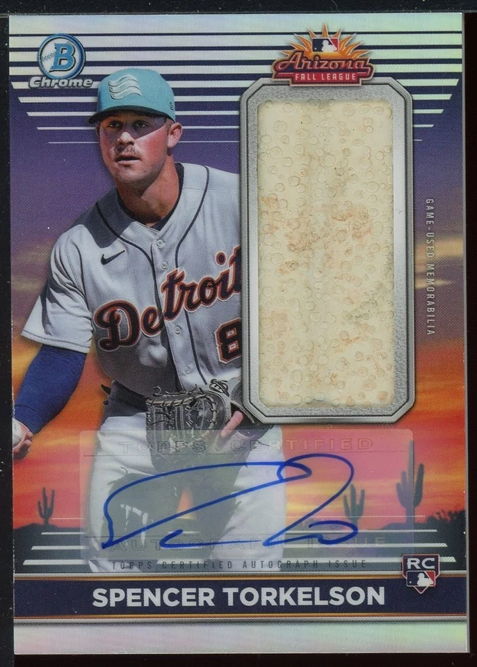 2022 Bowman Chrome '21 AFL Autograph Relics #AFLR-ST Spencer Torkelson /50 - Image 1 of 2