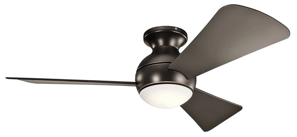 44" Sola Olde Bronze Wet Rated Hugger Ceiling Fan with Wall Control - Image 1 of 1