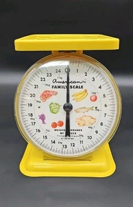 Vintage American Family Metal/plastic Kitchen Scale Yellow Up To 25 Pounds USA  - Picture 1 of 13