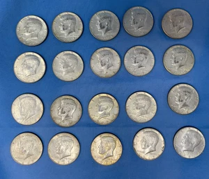 1960s 40% Silver KENNEDY 1/2 Dollar Lot of 20 ungraded circulated - Picture 1 of 4