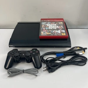 Sony PlayStation 3 500GB Super Slim Schwarz PS3 Videospiel Bundle CECH-4001C - Bild 1 von 7