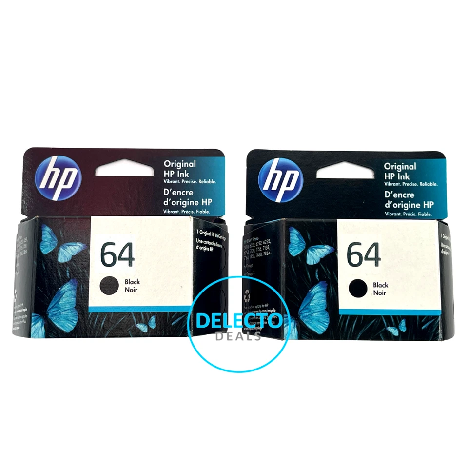 HP N9J90AN (64) Black Ink Cartridge Genuine OEM Original *
