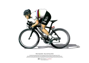 Mark Cavendish - Tour de France 2012 ART POSTER A3 size - Picture 1 of 3