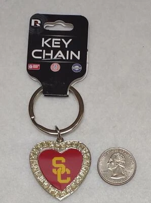 USC Trojans NCAA licensed  heart-shaped  keychain - Image 1 of 2
