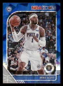 2019-20 Hoops Premium Stock Prizms Blue Cracked Ice #279 Mike Scott - Picture 1 of 2