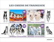 Sledge Dogs Siberian  Husky Samoyed MNH Stamps 2022 Central African Republic M/S