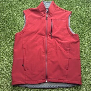Solaris Softshell Vest Mens Large L Red Sleeveless Fleece Lined Outdoor Hiking - Picture 1 of 7