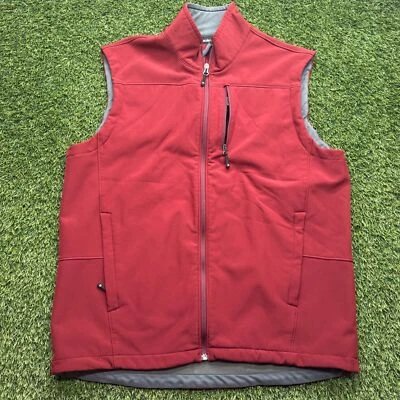 Solaris Softshell Vest Mens Large L Red Sleeveless Fleece Lined Outdoor Hiking - Image 1 of 4