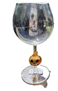 Halloween Stelo Zucca Vino Calici Acqua Bicchieri-Plastica Acrilica Nuovo 8” Set 4 - Foto 1 di 2