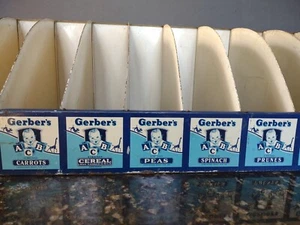 ANTIQUE Gerber Baby 1950s DISPLAY BOX File - Food Jars METAL HOLDERS Folding - Picture 1 of 11