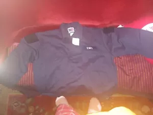 Fireman job shirt NAVY PULLOVER 80% cotton/20% poly 2XL - Picture 1 of 7