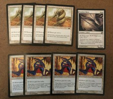 9x Sliver Plated Talon Poultice White Plains LP Magic The Gathering mtg Cards