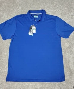 NWT PGA Tour Mens Airflux Short Sleeve Golf Polo Size Large Blue Shirt - Picture 1 of 7