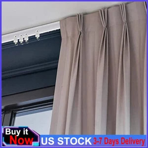 Ceiling Curtain Track Window Rod Pole Rail System Flexible Rail Track Mount - Picture 1 of 20