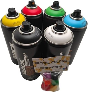 PROGAL COLORS Montana - Juego de botes de spray (6 unidades, 400 ml) - Imagen 1 de 3