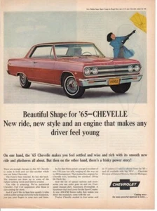Vintage Print advertisement ad Car CHEVROLET CHEVY CHEVELLE 1965 Malibu Regal - Picture 1 of 1