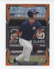 2015 Bowman Draft Box Topper Top of the Class Orange Wave /25 Kyle Tucker