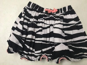 GYMBOREE  ANIMAL PARTY ZEBRA STRIPED COTTON SKIRT  GIRLS  SZ   6  - Picture 1 of 2