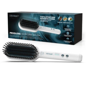Revamp Progloss Deepform Ceramic Straightening Brush - White BR-1850 - Picture 1 of 7