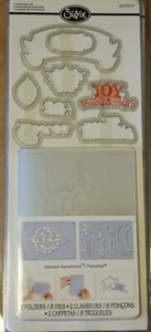 Sizzix Framelits, strukturierte Impressionen Ornament Set; 2 Ordner und 8 Matrizen 657974 - Bild 1 von 5