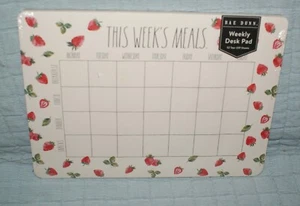Rae Dunn 52 Week Meal Planner Strawberry Design Pad NEW Fast Shipping - Picture 1 of 3