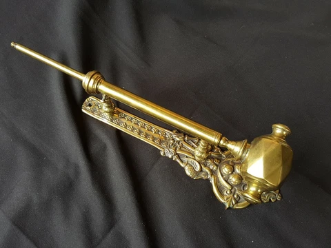 One Reclaimed Antique Brass Rare Victorian Bell Pull Door Knocker (EH493) Cover