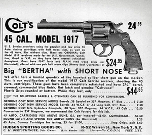 1955 Colt Model 1917 45 Revolver Original Print Ad - Picture 1 of 1