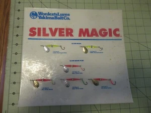 Worden's Lures Salesman Sample Board Silver Magic B Fisherman Wall Art - Picture 1 of 3