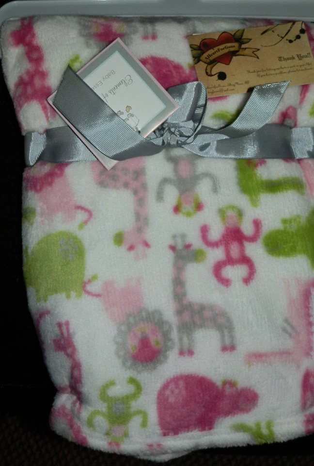 ELEMENTOS ESTILO COBERTOR NOVO ROSA SELVA ANIMAIS TODOS OS FINS VELUDO SENSAÇÃO PELÚCIA  - Imagem 1 de 1