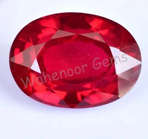 43.80 Ct Natural Blood Red Ruby Oval Certified Mozambique Stunning Gemstone - Picture 1 of 5