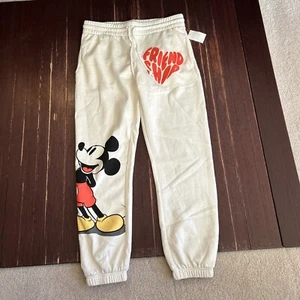 Mickey Mouse White Joggers Disney Large (11-13) - Picture 1 of 7