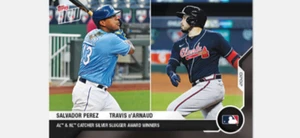 2020 TOPPS NOW C SILVER SLUGGER WINNER CARD SALVADOR PEREZ TRAVIS d'aRNAUD OS-19 - Picture 1 of 1
