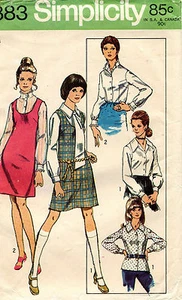 Jersey y blusas Simplicity Misses de colección de los años 70 con patrón de corbata 8883 12 - Imagen 1 de 2