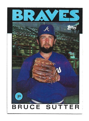 1986 Topps #620 Bruce Sutter HOF Atlanta Braves Baseball Card  - Image 1 of 3