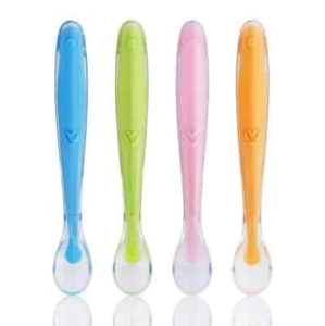 3 x Silicone Baby / Toddler Spoons BRAND NEW - Picture 1 of 2