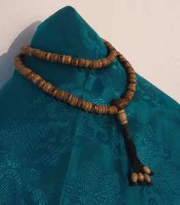 Très Belle Mala Rosaire Avec Corail + Turquoise De Bodhi-Baum-Holz De Nepal - Imagen 1 de 2