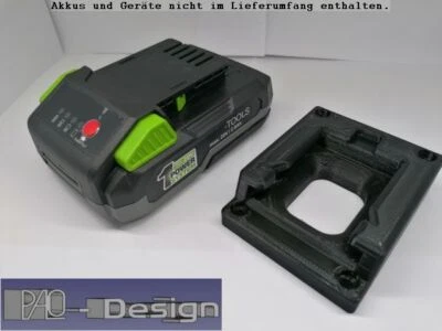 PALO-DESIGN Akkuhalter für LUX AK-20 20Volt Akku Batteriehalter Schwarz PLA+